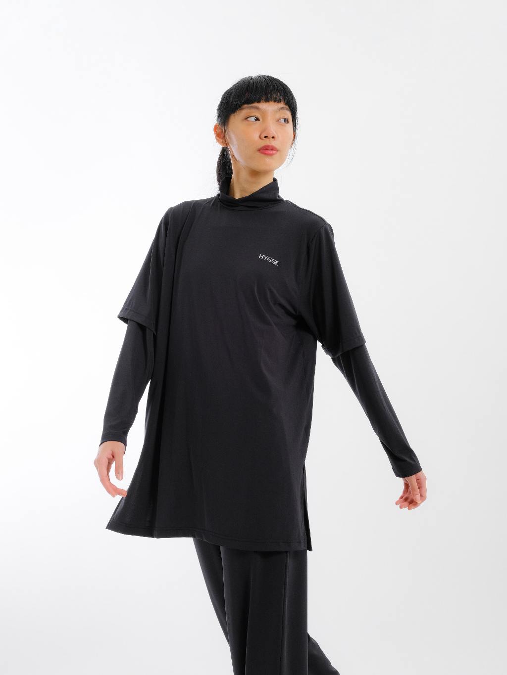Anya Top Oversized 2-in-1 - Atasan Gym Modis & Nyaman, Fit untuk Semua Bentuk Tubuh