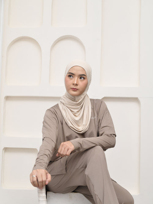 Anya Top Oversized 2-in-1 - Atasan Gym Modis & Nyaman, Fit untuk Semua Bentuk Tubuh