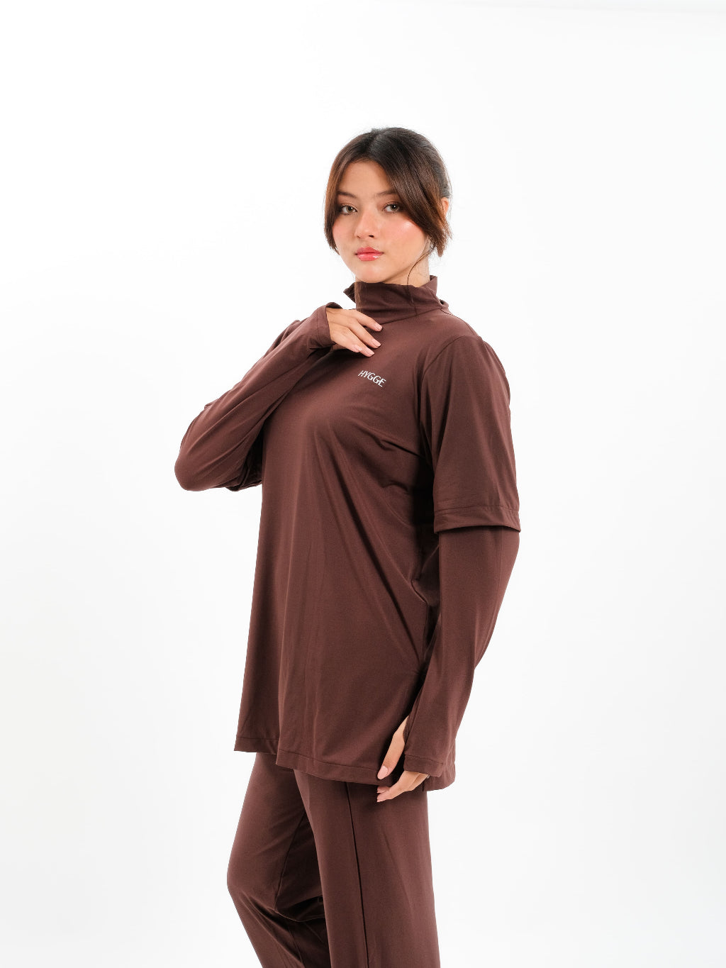 Anya Top Oversized 2-in-1 - Atasan Gym Modis & Nyaman, Fit untuk Semua Bentuk Tubuh