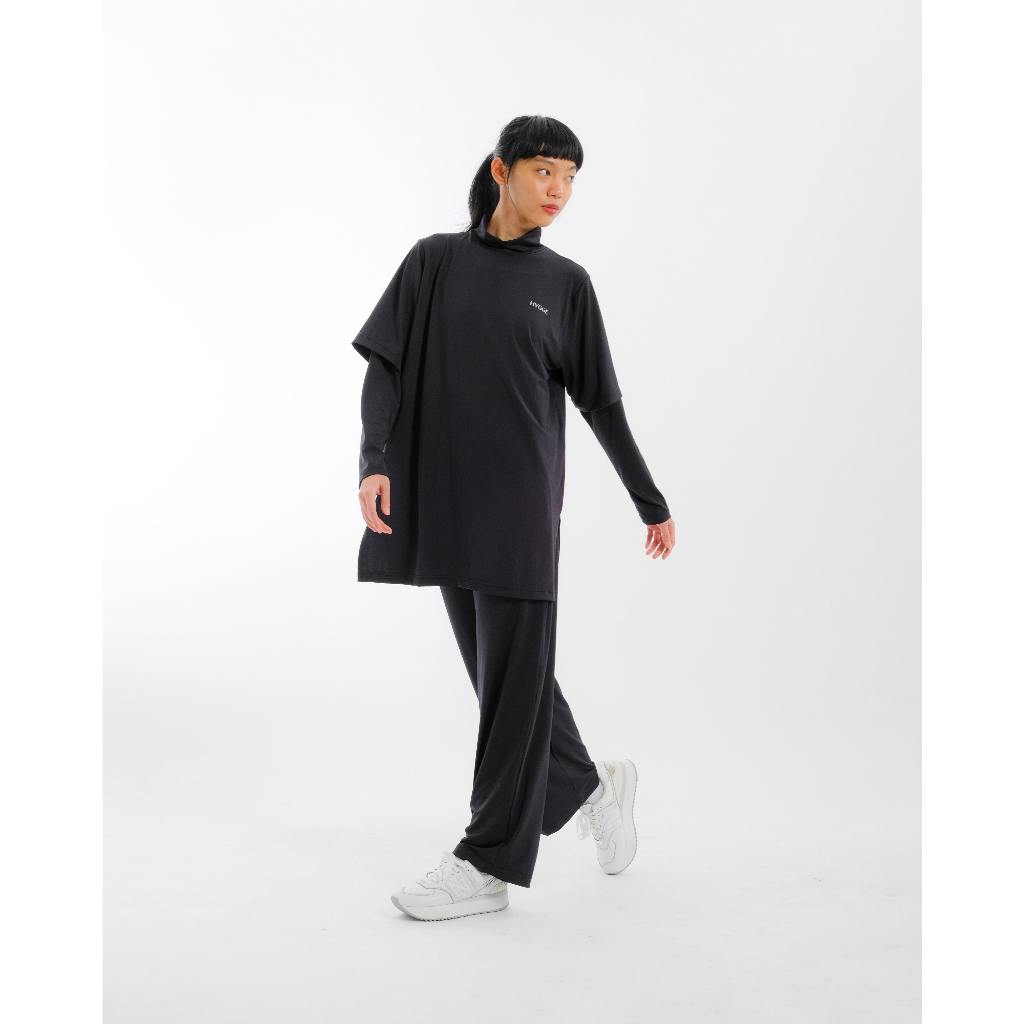 Anya Top Oversized 2-in-1 - Atasan Gym Modis & Nyaman, Fit untuk Semua Bentuk Tubuh